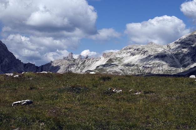 Puez mountains dolomites panorama landscape