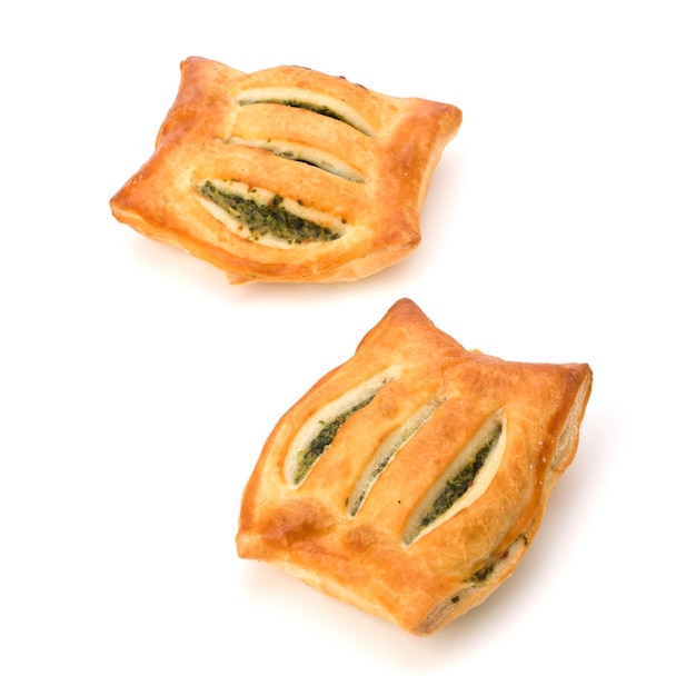 Puff pastry Healthy pasty with spinach