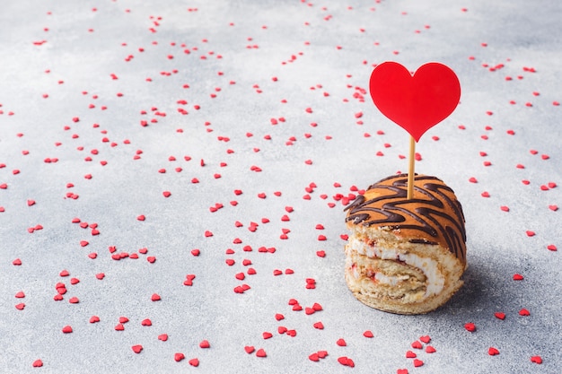 Puff pastry with cream