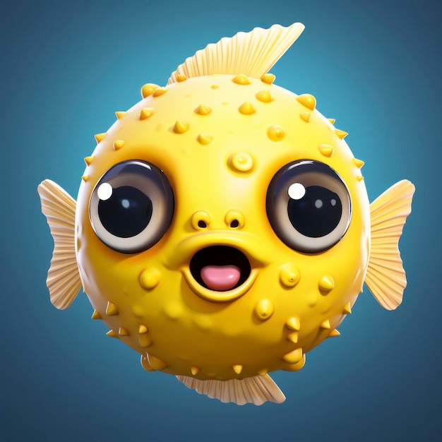 Premium AI Image | puffer fish emoji