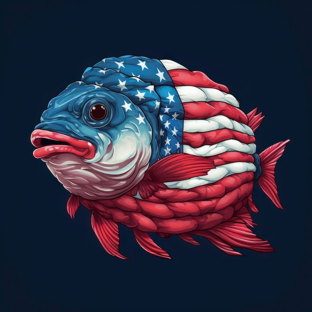 puffer usa flag