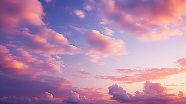 ふわふわした雲空の背景