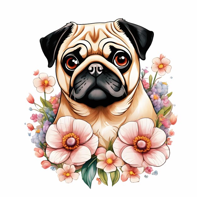 Pug Dog Sublimation