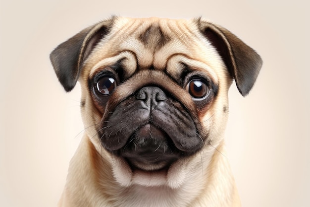 Pug hond creatieve illustratie generatieve ai