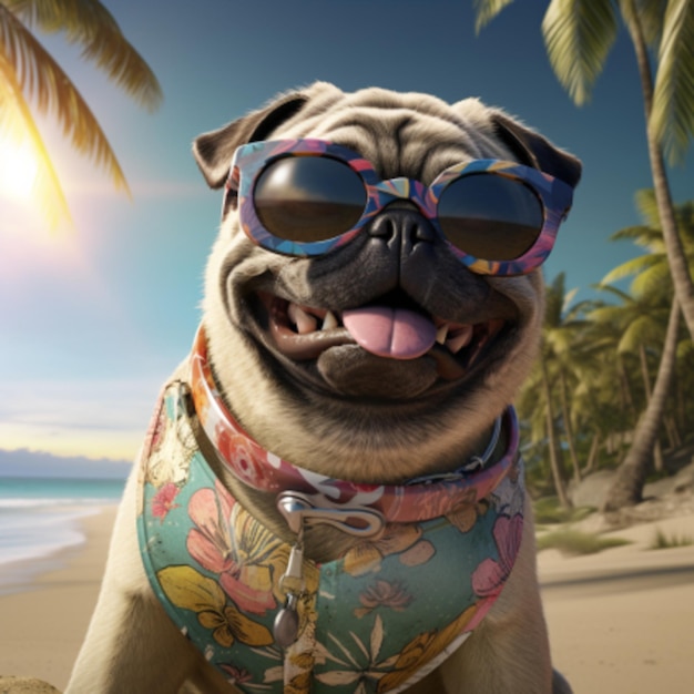 pug hondenstrand