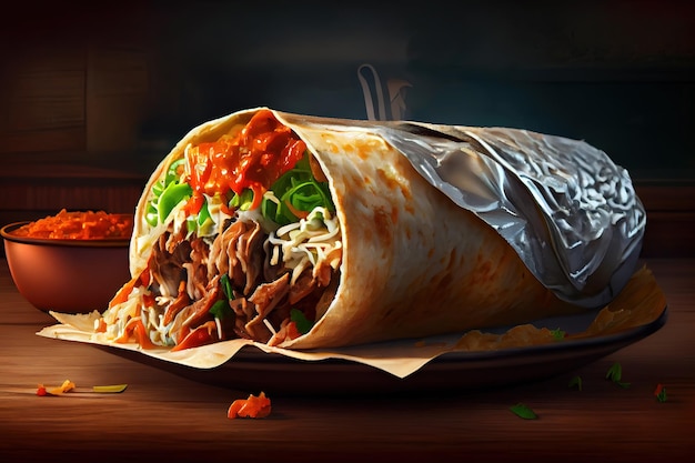 Pulled Pork Burrito Diner Generatieve Ai