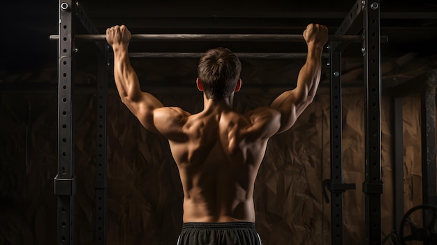 PullUps in actie Back Shot