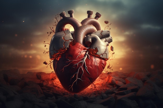 Pulse of Life Menselijk bloed met hartslag