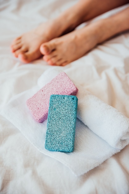 Pumice stone in the bathroom