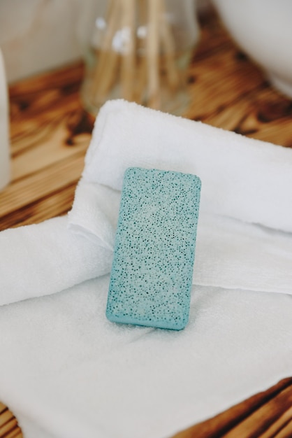 Pumice stone for feet in the bathroom