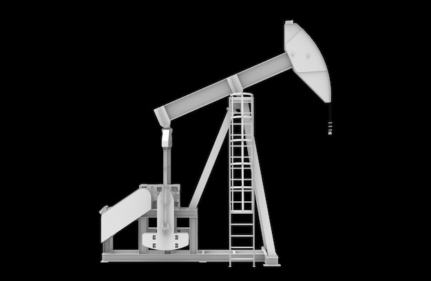 pumpjack oil pump isolated background 3d illustration