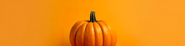 A pumpkin against a yellow background generative ai