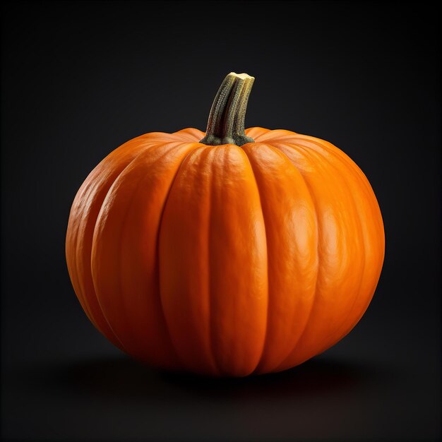 Photo pumpkin on a black background generated by ai