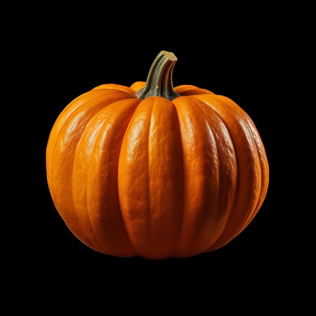 Photo pumpkin on a black background generated by ai