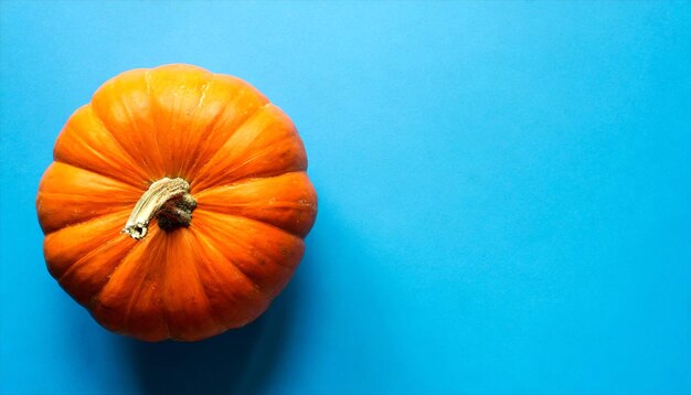 Photo pumpkin on a blue background