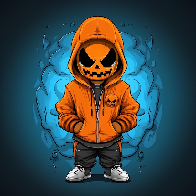 Pumpkin boy with hoodie