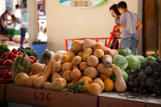 Pumpkin cabbage etc in Bukhara