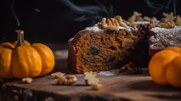 Pumpkin cake Illustration AI GenerativexA