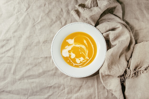 Pumpkin or carrot soup