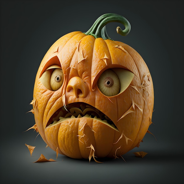 Pumpkin carving monster face