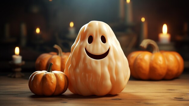 pumpkin character HD 8K wallpaper Stock Photographic Image