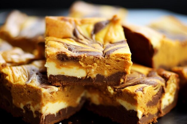 Pumpkin Cheesecake Swirl Blondies