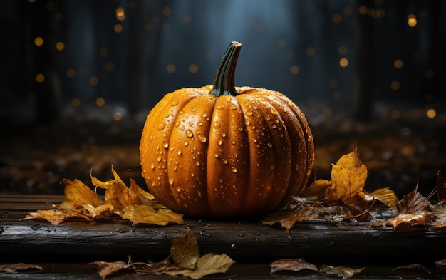 Photo pumpkin on a dark background