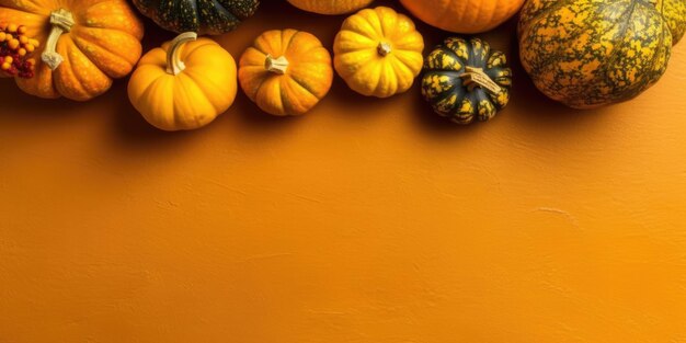 Pumpkin decoration for autumn and thanks giving background