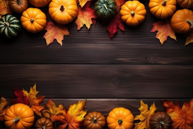 Pumpkin decoration for autumn and thanks giving background