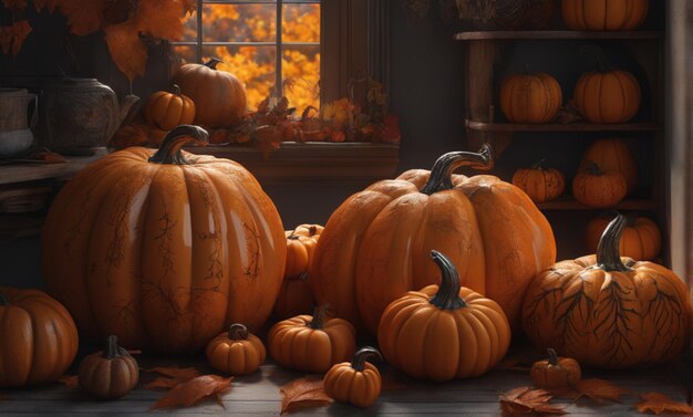 Pumpkin event background for halloween