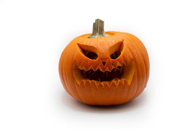 Photo pumpkin face isolated