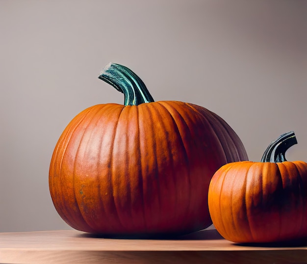Pumpkin for food or Halloween celebration 3d illustration
