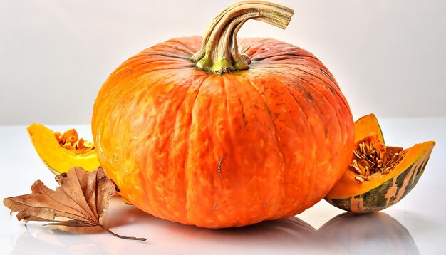 pumpkin on a grey coloured background