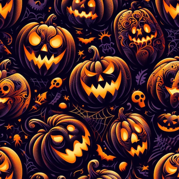 pumpkin halloween pattern design wallpaper