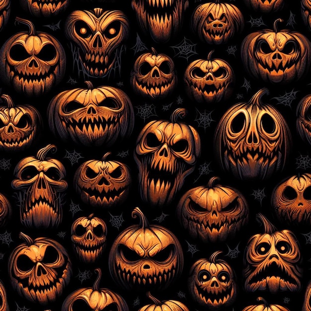 Pumpkin halloween pattern design