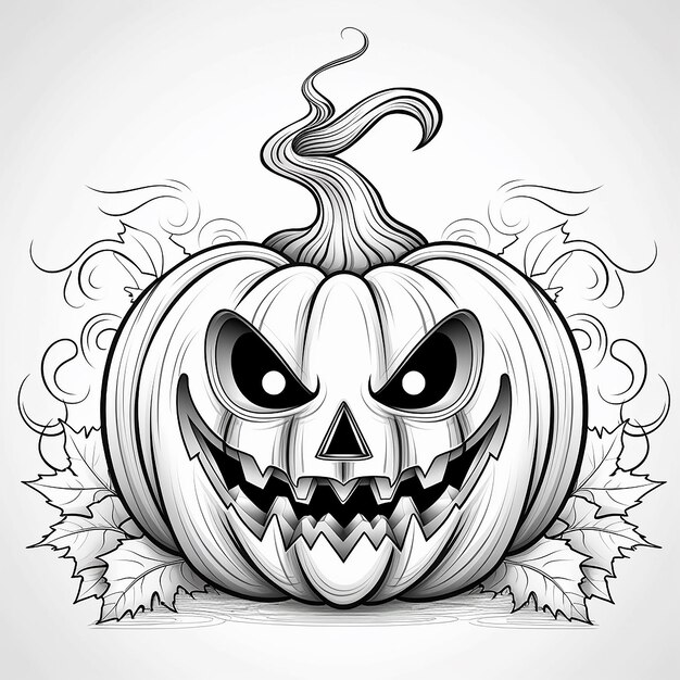 Foto pumpkin halloween personage h handtekening sketch illustraties