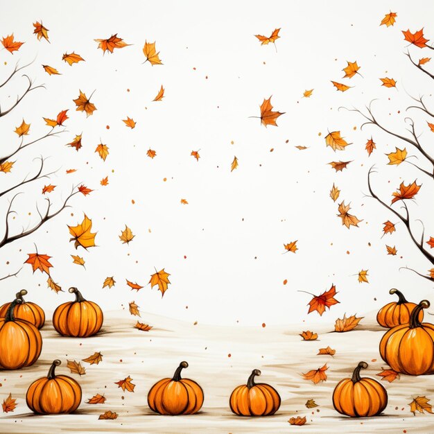 pumpkin halloween white background