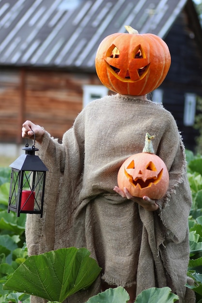 Orrore demoniaco testa di zucca