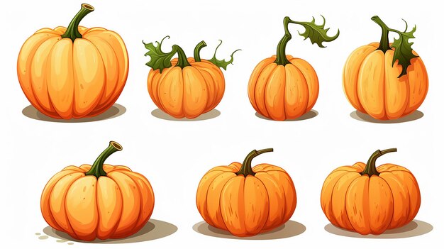 Photo pumpkin illustration on white isolated background