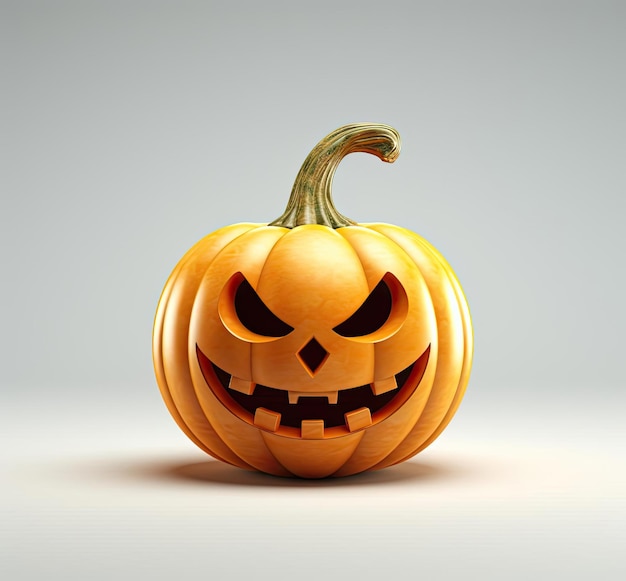 a pumpkin is carved in the shape of an arrow on white surface in the style of strong expression