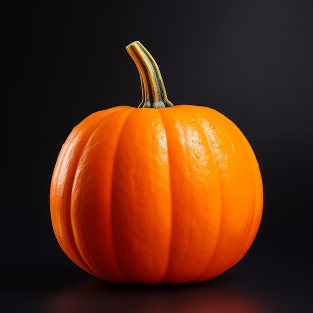 A pumpkin isolated on black