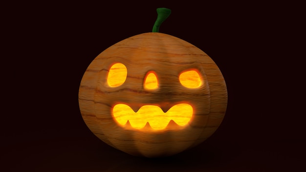 Pumpkin jack o lantaarn in zwart