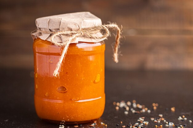 pumpkin jelly marmalade jam sweet dessert canned food fresh portion ready to eat meal snack