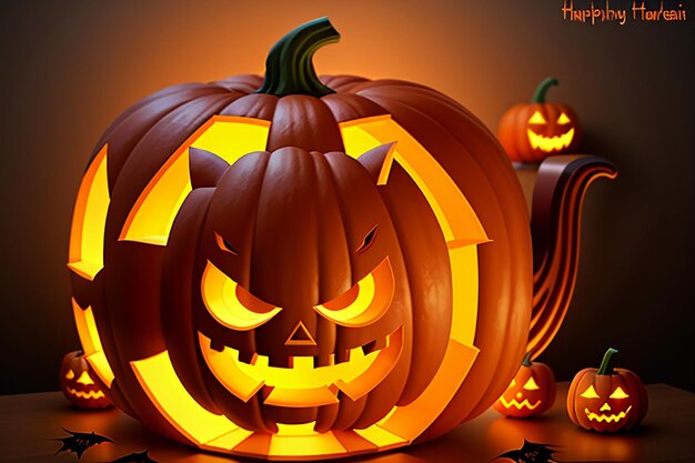 Pumpkin lanterns are costume props for halloween activities happy halloween background wallpaper