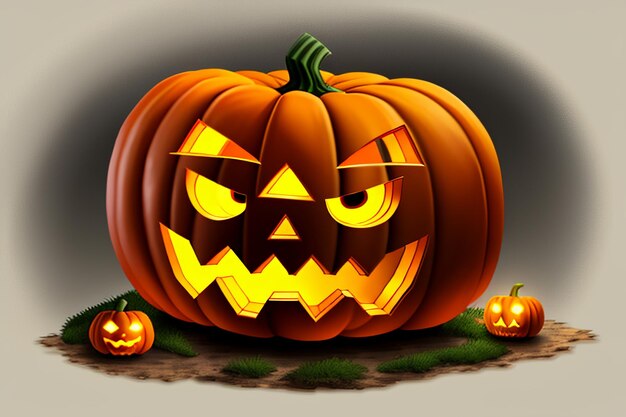 Pumpkin lanterns are costume props for Halloween activities Happy Halloween Background Wallpaper