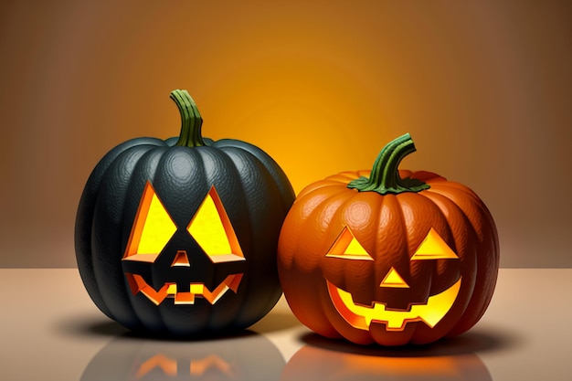 Pumpkin lanterns are costume props for Halloween activities Happy Halloween Background Wallpaper