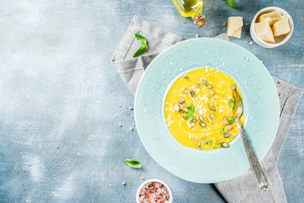 Pumpkin parmesan soup