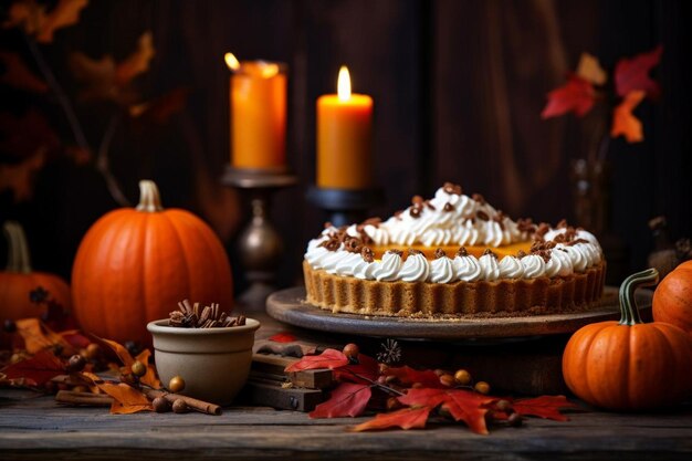 Pumpkin pie food graphy recipe idea