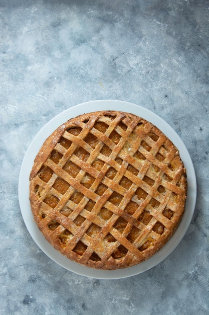 Pumpkin pie on a plate