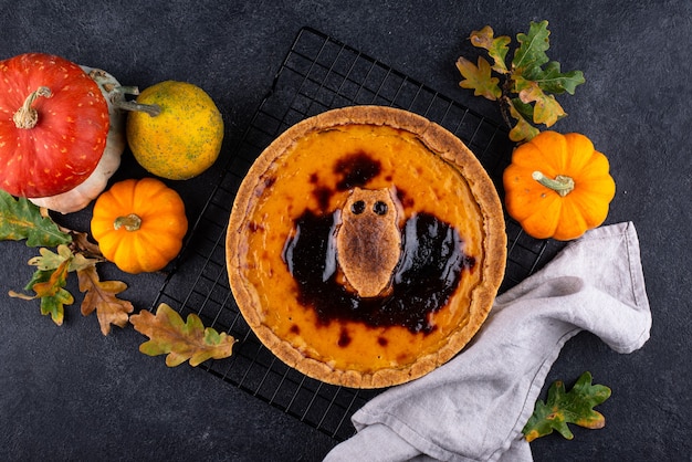 Pumpkin pie traditional autumn food